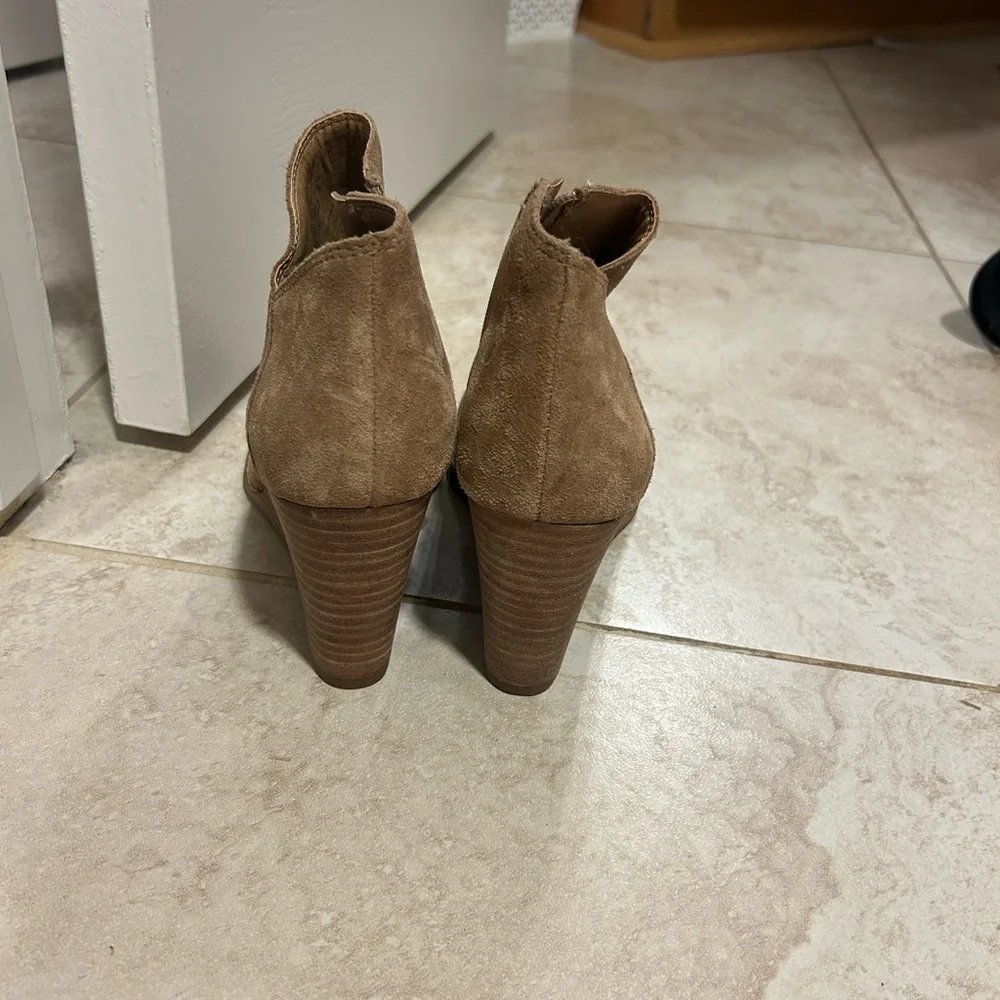 Lucky Brand Brown Suede Wedge Booties - Picture 3 of 4